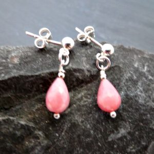 Pink Opal earrings