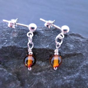 Amber earrings