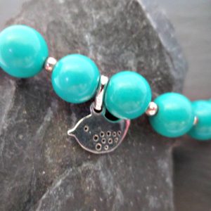 Turquoise bird bracelet