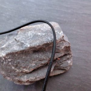 Black Leather Cord sterling silver