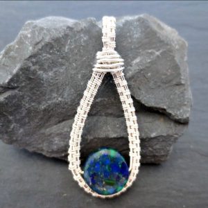 Azurite with Malachite pendantr