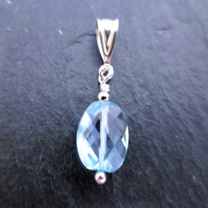 Blue Topaz drop pendant