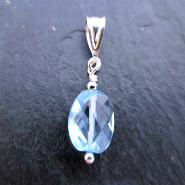 Blue Topaz drop pendant