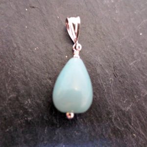 Amazonite drop pendant
