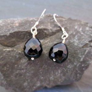 Black Agate apple earrings