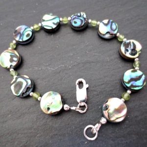 Abalone and Peridot bracelet