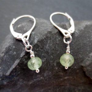 Prehnite earrings