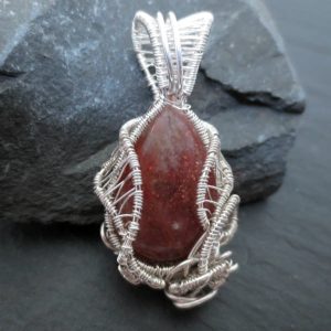 Sunstone ornate pendant