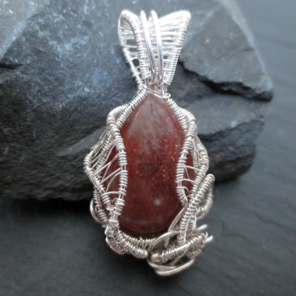 Sunstone ornate pendant