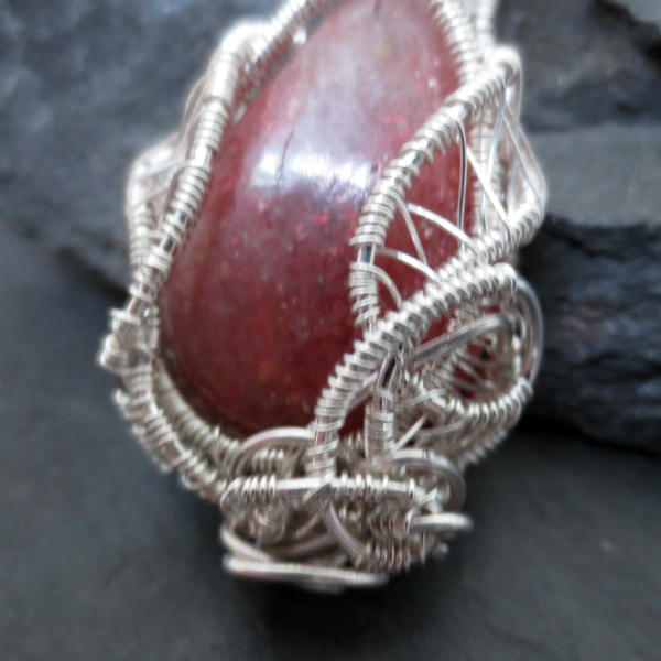 Sunstone ornate pendant