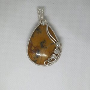 Honey Dendritic Opal Pendant